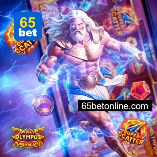 Imagem promovendo bônus 65BET com recompensas imperdíveis.